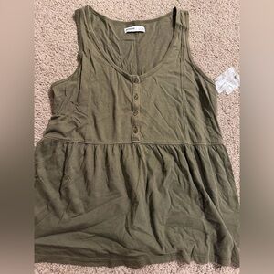 Sonoma Olive Green Top